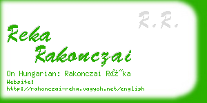 reka rakonczai business card